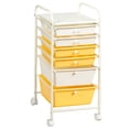 thumbnail image 1 of Costway 6 Drawer Rolling Storage Cart Scrapbook Paper Office Organizer Yellow, 1 of 9