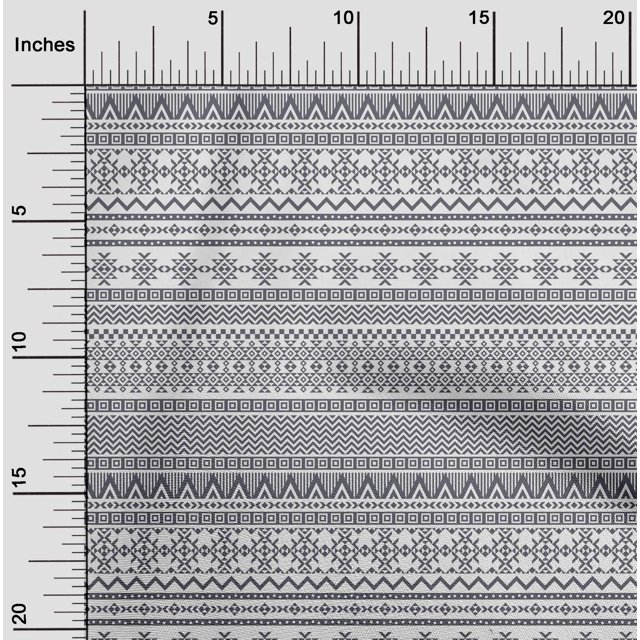 oneOone Polyester Lycra Gray Fabric Aztec Tribal Craft Projects Decor Fabric Printed By The Yard 56 Inch Wide