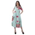 thumbnail image 4 of Moomaya Tunique à Manches Courtes pour Femmes, Robes de Cocktail en Coton Flex Imprimées, 4 of 5