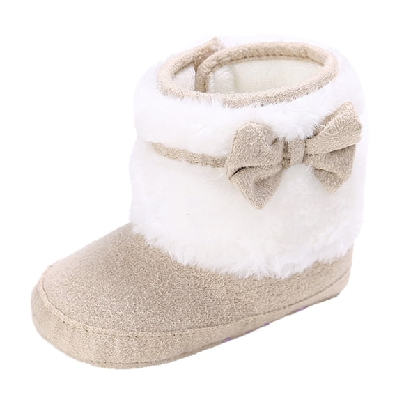 FhsagQ Boots Girls Cowboy Boots Size 1.5 Boots Snow Baby Girls Boys Warm Boots Ankle Sneaker Rubber Sole Toddler Winter Crib Shoes Girls Cowboy Boots Size 5 Beige 11