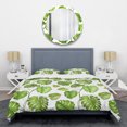 thumbnail image 1 of Designart « Feuilles de Palmier Tropicales II » Ensemble de Housse de Couette Mi-Siècle, 1 of 4