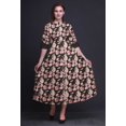 thumbnail image 3 of Bimba Robe-Chemise Mi-Mollet pour Femmes à Manches Roulées à Imprimé Floral Boutonnée - XX-Grand, 3 of 5