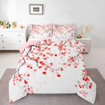 thumbnail image 1 of Erosebridal Spring Cherry Blossoms Comforter Sets Queen Size, Pink Floral Comforters & Duvets, Reversible 3-Piece, 1 of 8