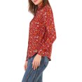 thumbnail image 4 of INSPIRE CHIC Chemise à Petites Fleurs à Manches Longues Boutonnée pour Femme Rouge TG, 4 of 6
