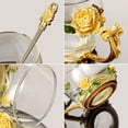 thumbnail image 3 of 1 Set Rose Glass with Spoon Tea Mug Coffee Mug Suitable for Gift Giving, 3 of 5