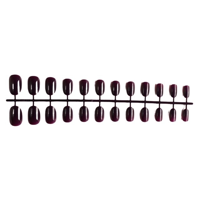 facefd Fake Nail Set Glossy French Style Scratch Resistant Press-on Fingernails Strong Viscosity Adjustable Solid Manicure Stickers Type 1 Type 3