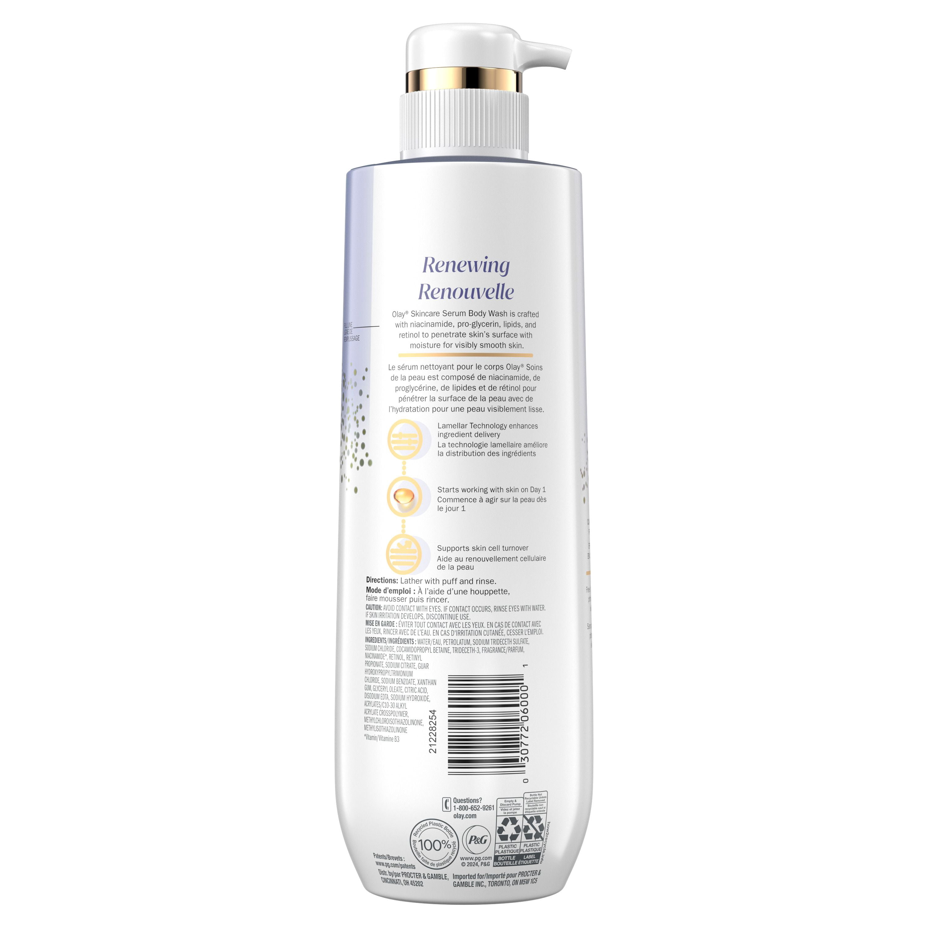 Olay Nettoyant pour le Corps Régénérant avec Complexe de Sérum au Rétinol