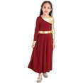 thumbnail image 4 of RUNQHUI Robe de Danse Métallique Dorée pour Filles, Prière Lituricale Rouge 10, 4 of 7