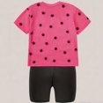 thumbnail image 4 of Ensemble d'Été pour Filles, Haut à Manches Courtes à Imprimé Floral + Short Uni, Tenue 2 Pcs Style Décontracté et Doux, 4 of 8