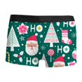 thumbnail image 3 of Felwors Mens Christmas Underwear 3D Printed Breathable And Comfortable Inner Mid Rise With Waist Boyshort Underwea, 3 of 3
