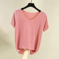 thumbnail image 1 of Blouses pour Femmes Blouse Unie Décontractée Mode Col Rond Régulière Sans Manches Hauts de Nuit, 1 of 1
