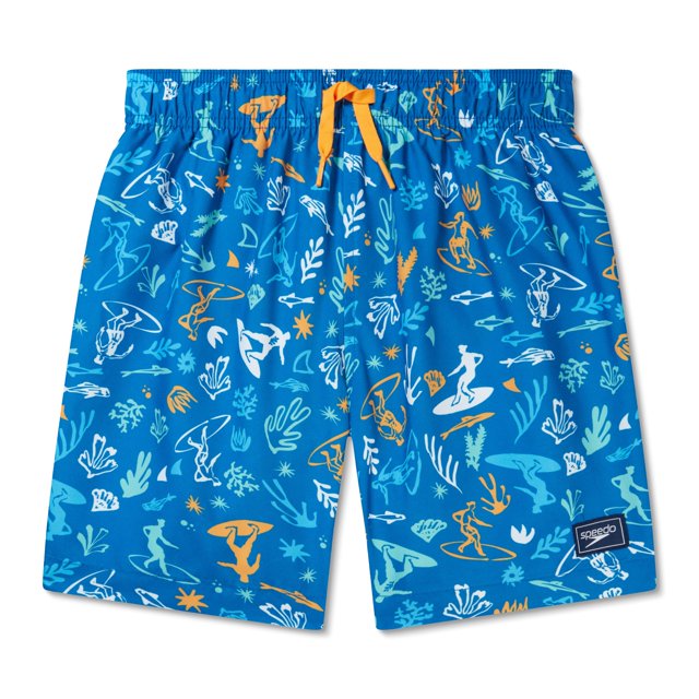 Speedo Boy's UV Protection Colour Block Redondo Volley 15" Swim Short - High Risk Red, Size XL