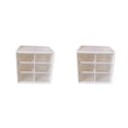 thumbnail image 2 of Decodeary Plastic Jiugongge Storage Drawer - Meticulous Workmanship And Fashionable Multi Grid Storage Off white Six Palaces Grid 2Set, 2 of 6