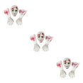 thumbnail image 3 of Redempat Halloween Skull Party Props Unisex Decorations For Frightening Night Party Bloodstain Old Man 3Set, 3 of 6
