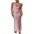 thumbnail image 1 of Women‘s Long Bodycon Dress with Spaghetti Straps, 1 of 8