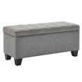 thumbnail image 4 of Fabric Storage Ottoman - Grey, 4 of 5