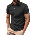 thumbnail image 1 of cfhntfmh Golf Shirts for Men Summer Short Sleeve Button up Tennis Shirts Plus Sizecollared Athletic Tees, 1 of 6