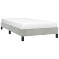 thumbnail image 1 of vidaXL Bed Frame Light Grey 100x190 cm Twin Velvet, 1 of 7