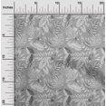 thumbnail image 2 of oneOone Silk Tabby Light Gray Fabric Tropical Leaf Craft Projects Decor Fabric Printed By The Yard 42 Inch Wide, 2 of 5