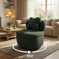 thumbnail image 4 of Modern Swivel Accent Chair with Storage - Soft Smooth Upholstery - Ergonomic Bucket Seat - 360° Rotating Lounge Chair, High Weight Capacity, Easy Assembly for Living Room, Bedroom, Office, 4 of 5