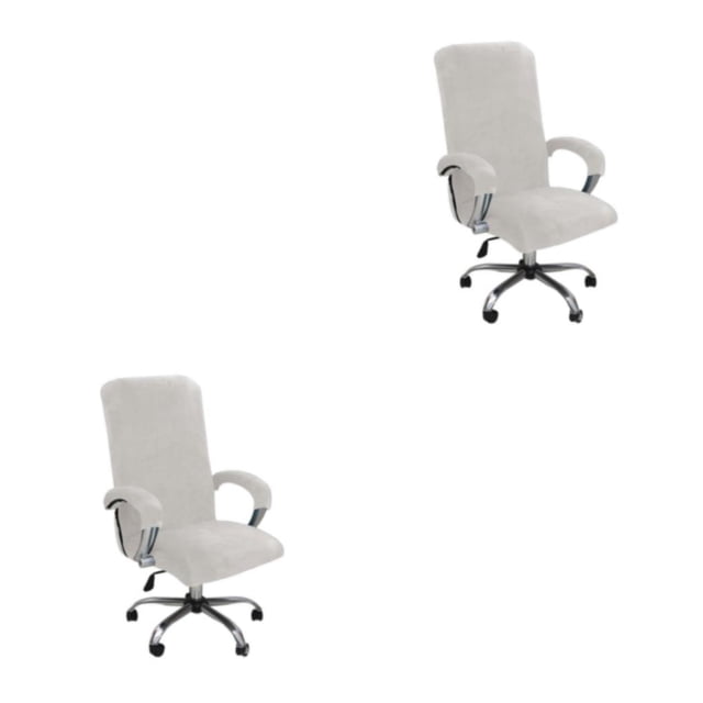 VONKY 3pack/lot Chair Cover Thickened And Anti-Skid Stay Securely In Place For Added Dust-proof Polyester creamy white L 2Set