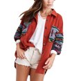 thumbnail image 1 of FAROOT Veste à Manches Longues en Velours Côtelé à Imprimé Mode pour Femmes, 1 of 8