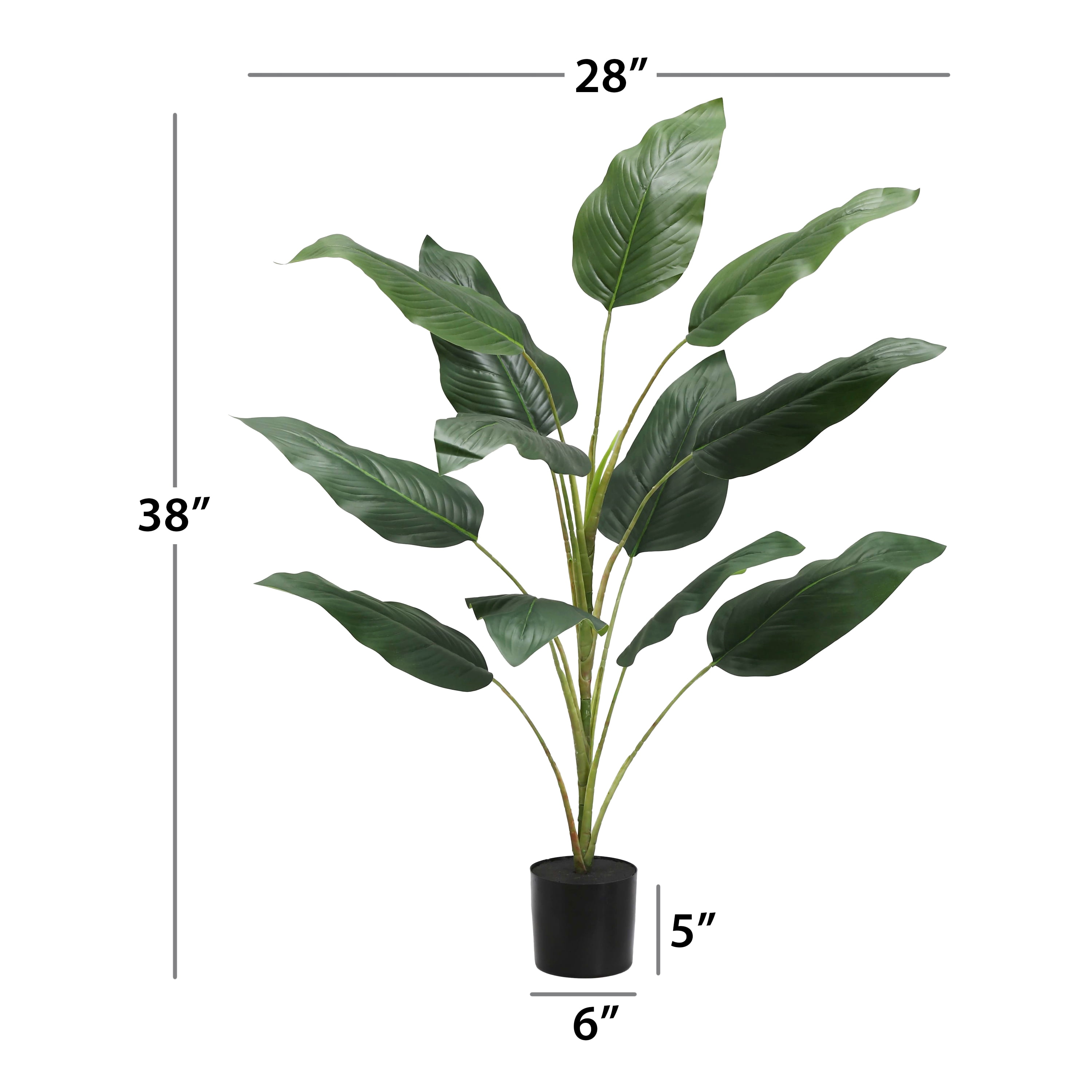 Pot d'arbre artificiel Mainstays à feuilles de bananier