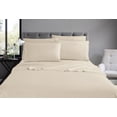 thumbnail image 2 of Swift Home Luxury 6-Piece Sheet Set with Extra Pillow Case, Queen, Cream, 2 of 3