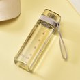 thumbnail image 3 of Sports Bottle Matte Texture Level 5 Broken Resistance Square Shape Summer Student Drinking Bottle for Office, 3 of 13
