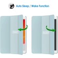 thumbnail image 4 of Étui pour Apple iPad 7 (10,2 Pouces, Modèle 2019, 7e Génération), Mise en Veille / Réveil Automatique (Bleu Pâle), 4 of 7