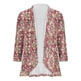 thumbnail image 3 of Pisexur Womens Jacket Open Front Cardigans Plus Size Jackets Coats Fall Jackets Women's Non Positioning Printed Fashionable Loose Lace Cardigan Top, 3 of 4