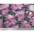 thumbnail image 2 of Soimoi Pink Georgette Viscose Fabric Insect,Skull & Flower Fabric Prints by Yard 42 Inch Wide, 2 of 3