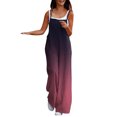 thumbnail image 1 of Combinaisons Décontractées Sans Manches pour Femmes, Bretelles Spaghetti, Coupe Ample, Barboteuse de Plage, Jambes Larges, Pantalon Long, Tenues avec Poches, 1 of 4