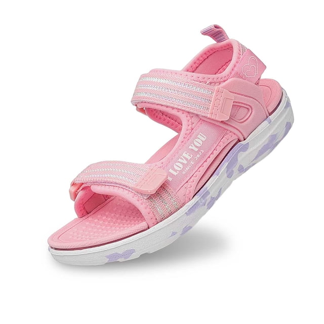 Liyamei Children's Fashion Solid Color Open Toe Breathable Comfortable Sandals Pink 5-5.5 Years