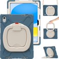 thumbnail image 1 of iPad 10th Generation 2022 Case 360°Rotatable Stand with Shoulder Strap Handle Pencil Holder Heavy Duty Shockproof Silicone Protective Case for iPad 10, 1 of 8