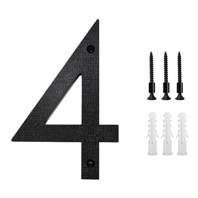 EGNMCR 5 Inch Modern Metal House Numbers Black Door Number House Address Letters And Numbers For Outside Signs Door number sign
