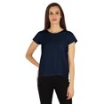thumbnail image 1 of Inkmeso Solid Short Sleeve Basic T-Shirt For Womens Patch Pocket Casual Summer Basic Top, 1 of 7