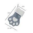 thumbnail image 3 of Bas de Noël Motif Patte d'Animal Bas de Cheminée Suspendus pour Décoration de Noël, Gris, 3 of 4