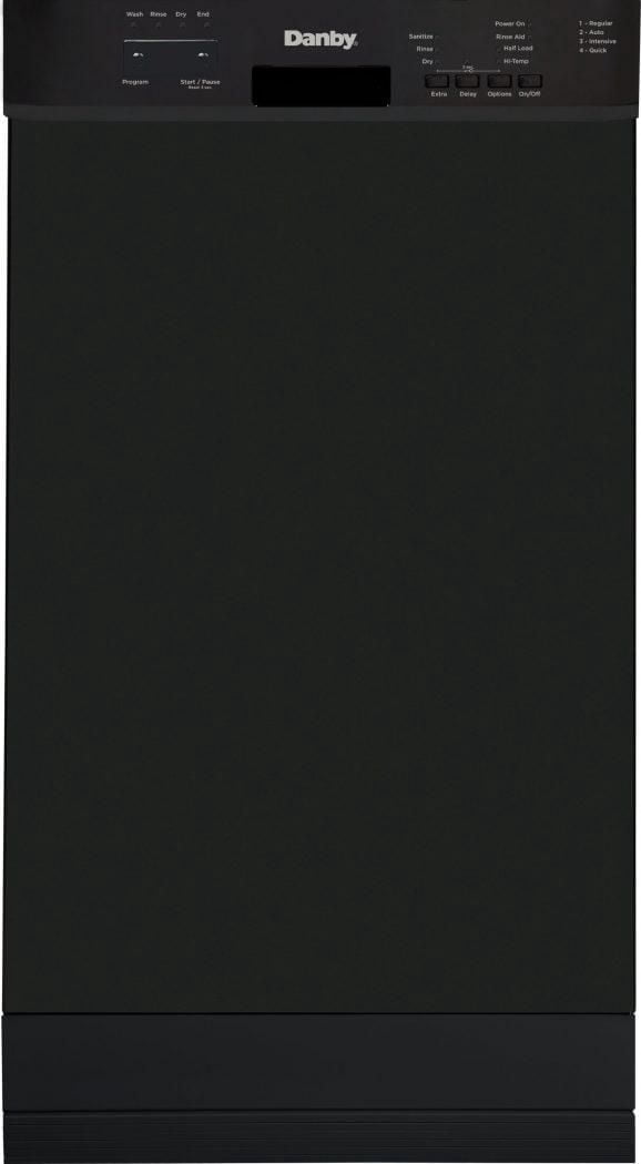 Danby DDW18D1EB 18" Wide Built-in Dishwasher in Black