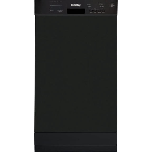 Danby DDW18D1EB Lave-vaisselle encastré de 18 po de largeur en Noir