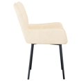 thumbnail image 3 of vidaXL Dining Chairs 2 pcs Cream Velvet, 3 of 5