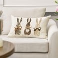 thumbnail image 1 of Dvkptbk Linen Pillowcase Easter Lumbar Pillow Covers 11.81X16.68 He Is Risen Spring Religious Pillows Case Decorative Linen Pillow Covers for Couch Home Home Decoration, 1 of 8