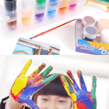 facefd 20ml 6/12 Bright Colors Washable Gouache Paint for Kids School Finger Paint