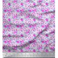 thumbnail image 1 of Soimoi Tissu en Poly Georgette Imprimé Feuilles et Roses par Yard 42 Pouces de Large, 1 of 3