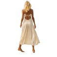 thumbnail image 2 of Kmbangi Robe Midi Cami d'Été pour Femmes Couleur Unie Bretelles Spaghetti Dos Nu Tie-Up Partie Beach A-line Robe, 2 of 7