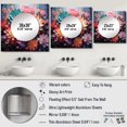 thumbnail image 4 of Designart "Pink Succulent Pink Charm I" Floral Square Mirror For Wall Decor - Large Pink Square Mirror Printed Wall Decor - Traditional Square Living Room Mirror, 4 of 5