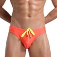thumbnail image 1 of ylioge Mens Swim Trunks Quick-Drying Swimwear Briefs Boys Solid Drawstring Low Rise Stretchy Lightweight Beach Board Swimming Swimsuits Shorts, 1 of 6
