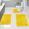 thumbnail image 1 of Meitianfacai Solid Color Bath Mats 3 Set Bathroom Rugs For 3 Pcs Toilet Mats Universal Soft Comfortable Water Absorption Non-Slip Thick Machine Washable Easier To Dry Dark, 1 of 8