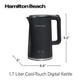 thumbnail image 3 of Hamilton Beach Digital Temperature Control Electric Kettle, 1.7L, 1500 Watts, Black, 3 of 7