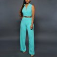 thumbnail image 2 of Timegard Womens Rompers Sleeveless Button Straight Leg Jumpsuit Fall Fashion Casual Comfy Office Outfits, 2 of 7